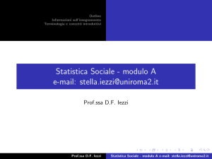 Statistica Sociale - modulo A e-mail: