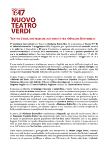 Comunicato stampa Fondazione Nuovo Teatro Verdi