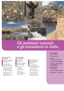 Gli ambienti naturali e gli ecosistemi in Italia