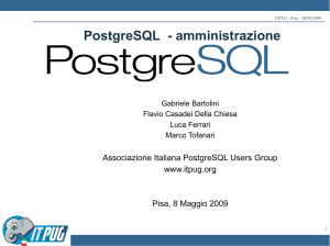 Amministrazione di database PostgreSQL