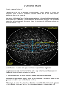 L`Universo attuale - Gruppo Astronomico Castelfiorentino