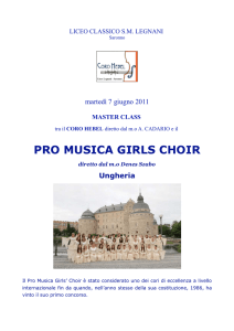 Pro-Musica Choir - Liceo Classico SM Legnani