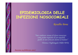 epidemiologia delle infezioni nosocomiali