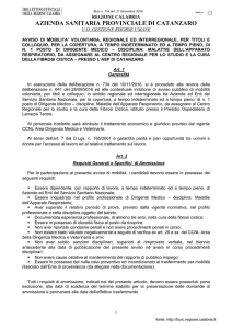 azienda sanitaria provinciale di catanzaro - BUR Calabria