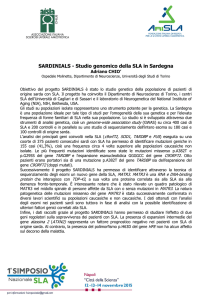 SARDINIALS - Studio genomico della SLA in Sardegna
