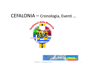 CEFALONIA – Cronologia, Eventi - marciatori della pace di vaiano