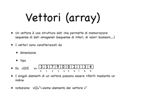 Vettori (array) - Server users.dimi.uniud.it