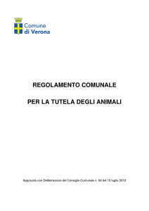 regolamento comunale per la tutela degli animali