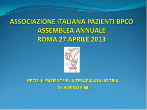 Intervento Dott. Sini - Associazione Italiana Pazienti BPCO
