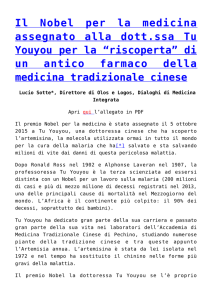 Il Nobel per la medicina assegnato alla dott.ssa