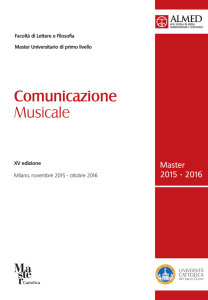 Master in Comunicazione Musicale 2015-16