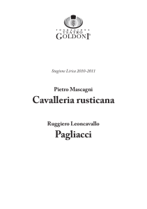 Cavalleria rusticana Pagliacci