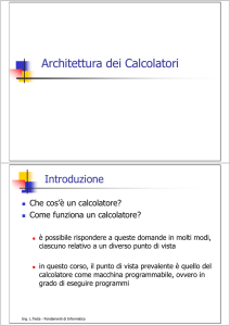 Architettura dei Calcolatori