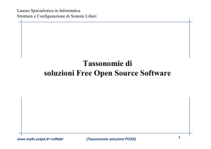 Tassonomie di soluzioni Free Open Source Software