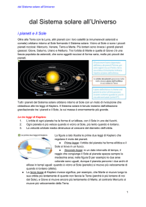 dal Sistema solare all`Universo