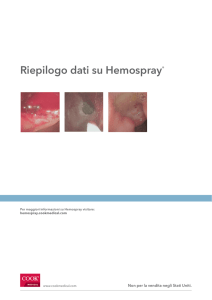 Riepilogo dati su Hemospray