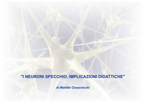 I NEURONI SPECCHIO, IMPLICAZIONI DIDATTICHE.cdr