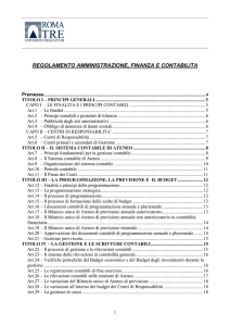 Regolamento Amministrazione, Finanza e Contabilità