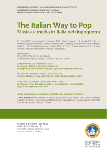 The Italian Way to Pop - consulta universitaria cinema