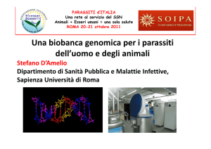 Una biobanca genomica per i parassiti dell`uomo e degli animali