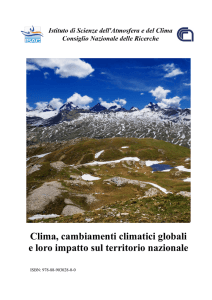 Clima, cambiamenti climatici globali e loro impatto