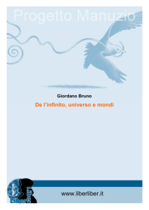 De l`infinito, universo e mondi