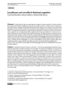 Localizzare nel cervello le funzioni cognitive - ART
