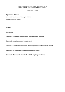 appunti di “sicurezza elettrica” - Università degli Studi Mediterranea