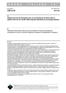 Scarica la CEI 0-16 per la concessione alle Reti AT e MT