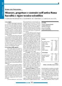 Misurare, progettare e costruire nell`antica Roma Sacralità e rigore