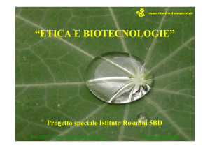 “ETICA E BIOTECNOLOGIE”