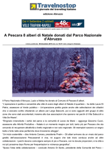 A Pescara 8 alberi di Natale donati dal Parco