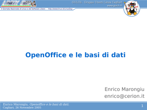 OpenOffice e le basi di dati - Linux Day