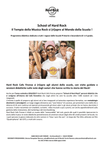 Progetto didattico School of Hard Rock Firenze a.s. 2016