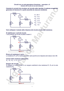 Circuiti con un solo generatore di tensione – esercizio n. 6