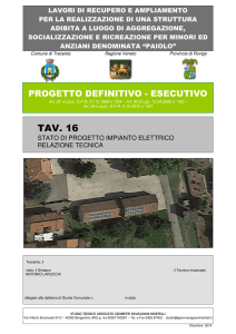 TAV 16 RELAZIONE TECNICA IMPIANTO ELETTRICO