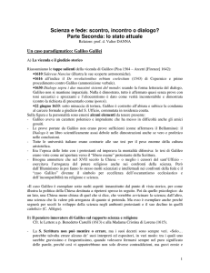 Scienza e fede: scontro, incontro o dialogo? Parte Seconda: lo stato