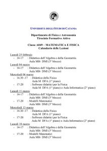 Calendario lezioni TFA classe A049