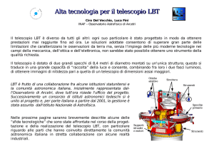 Alta tecnologia per il telescopio LBT