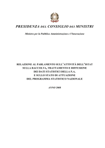 Relazione del Presidente del Consiglio