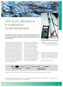 LED e loro utilizzazione in sostituzione di tubi fluorescenti