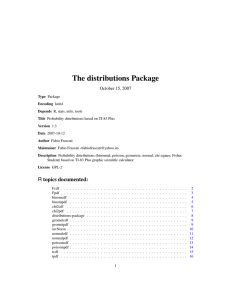 The distributions Package