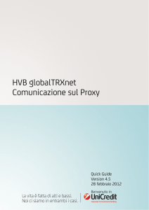 HVB globalTRXnet Comunicazione sul Proxy