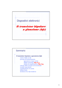 Il transistor bipolare a giunzione (bjt)