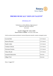 PREMIO MUSICALE “GIOVANI TALENTI”