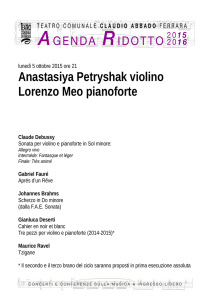 Anastasiya Petryshak violino Lorenzo Meo pianoforte