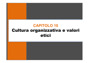 Cultura organizzativa e valori etici
