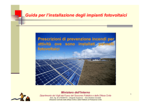Guida per l`installazione degli impianti fotovoltaici