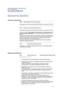 Curriculum Vitae - Giovanna Santini