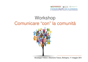 Workshop Comunicare “con” la comunità - Salute Emilia